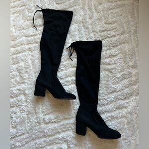 Saks Fifth Avenue over the knee black suede boots